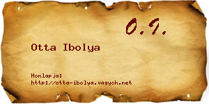 Otta Ibolya névjegykártya